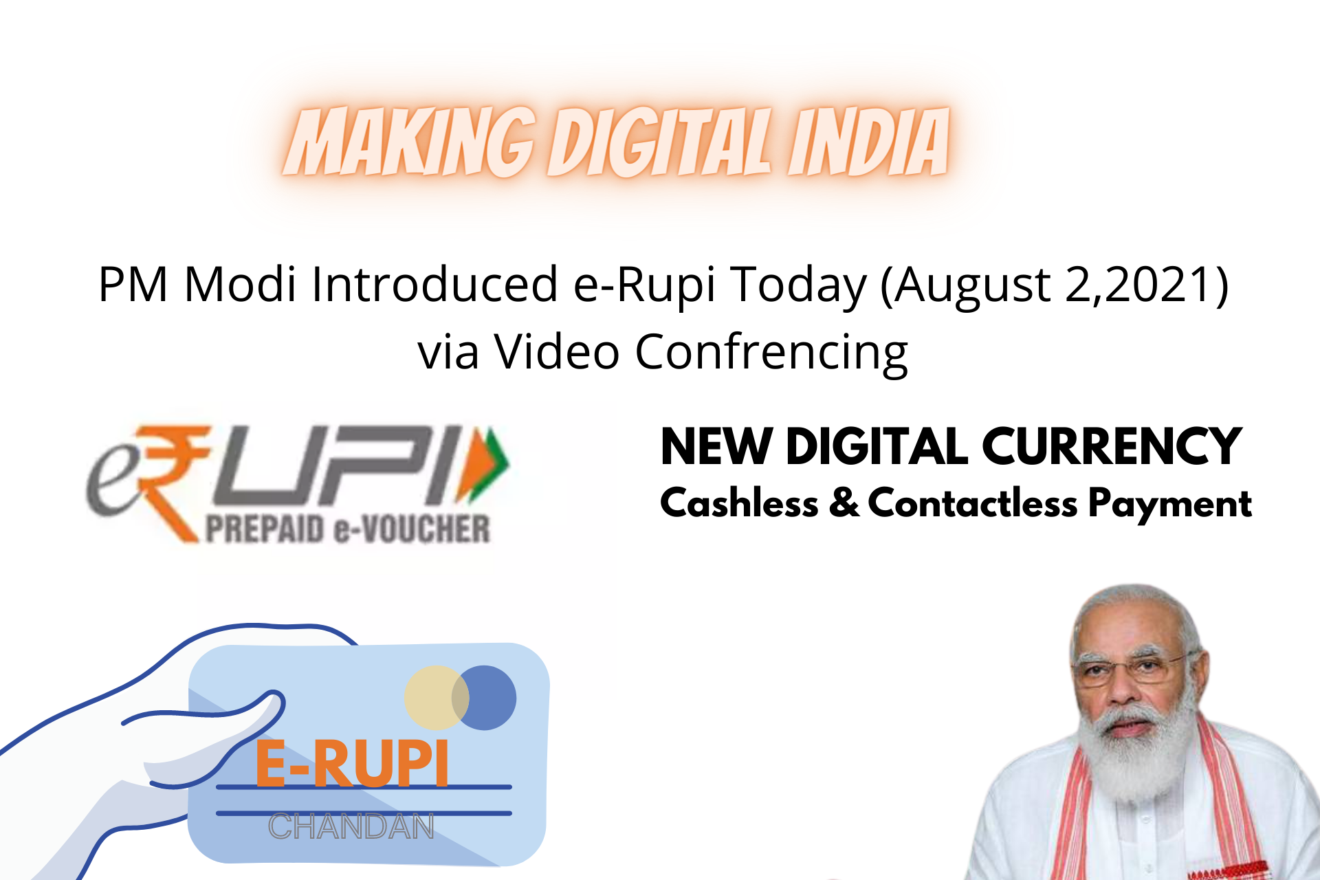 Indian Government Launches New Digital Payment Currency e-RUPI